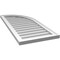 Ekena Millwork Quarter Round Top Right Surface Mount PVC Gable Vent w/ 2"W x 1-1/2"P Brickmould Frame, 18"W x 40"H GVPQR18X4002SN - alternate 3